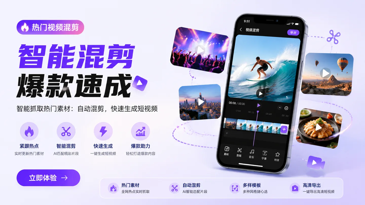 一键生成 混剪视频